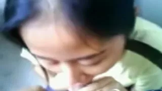 cute asian girl has a pov quickie with her boyfriend  outside