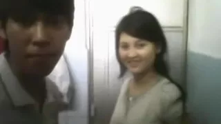 cute asian girl makes a sextape with her boyfriend  in the bathroom
