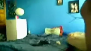 cute brunette girl has sex with her boyfriend  on christmas morning