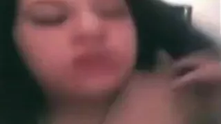 Dark haired girl deepthroats her bf's microdick closeup