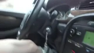 Driving her daddies car, while his girl gives me road head.