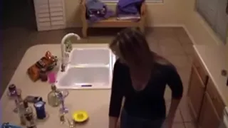 dude busts his girlfriend  cheating on him with a black guy in the kitchen