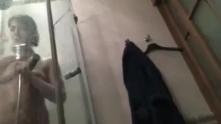dude captures his girlfriend  masturbating in the shower and he helps her out