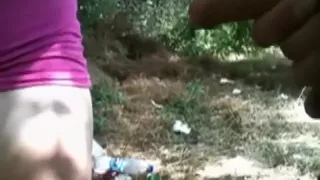 Dude drives a streetslut to a remote location for a blowjob