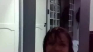 Dude tapes his friend getting a blowjob and fucking a latina girl doggystyle on a bed