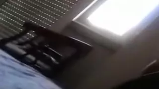 dude tapes his hot latina girlfriend  in the shower and she sucks his cock pov on the bed