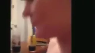 dude tapes his ponytailed girlfriend  having fun with a dildo on a chair