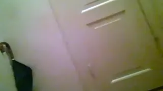 Dude visits a girl, who services his cock.