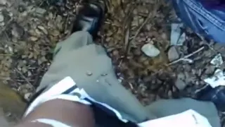 Ebony girl has pov doggystyle and missionary sex with condom in her bf's car