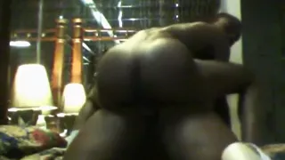 fat black girl fucks her boyfriend  in various positions in the bedroom