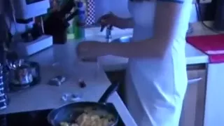 French couple has sex in the kitchen and the bedroom