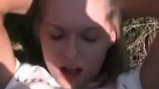 German cheerleader fucked in nature