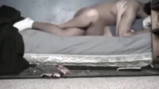 girl fucks her boyfriend  on the bed and on the floor