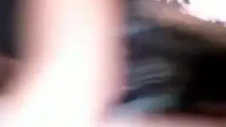 girl gives her boyfriend  a nasty spit blowjob on the sofa