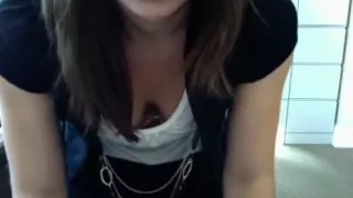 girl phones with her boyfriend  and plays with her shaved pussy