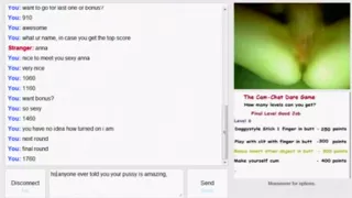 girl plays the cam-chat dare game on omegle