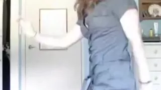 girl strips in her bedroom and plays with herself on her bed