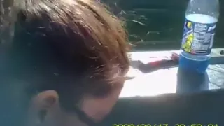 girl sucks off her boyfriend  at the baseball park