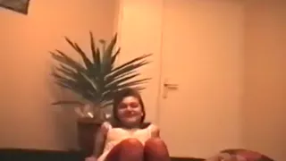 girl teases her boyfriend  in sex lingerie, masturbates and blows cock.