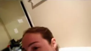 hidden sex with a black guy in the bathroom. her husband doesn't know !!!