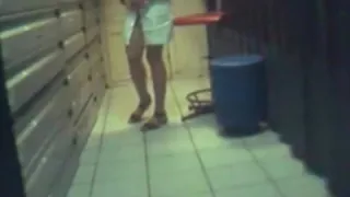 hiddenary fucks a colleague in the storage room