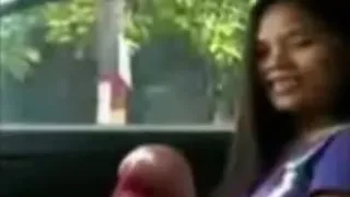 Hitchhiker gives a handjob