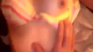 horny blonde fucks her her boyfriend  in various positions on the bed