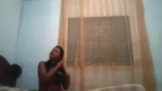 horny latina girl fucks her boyfriend  in various positions on the bed