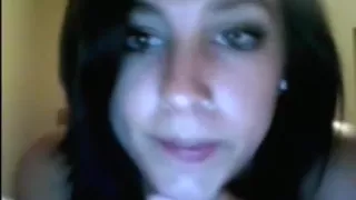 Hot american brunette plays with herself on cam