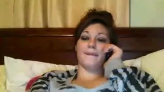 hot brunette girl plays with her huge tits for her boyfriend  on cam