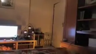 hot brunette girl strips, masturbates and tittyfucks her boyfriend  pov in the bedroom