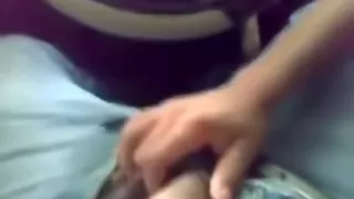 hot brunette gives her boyfriend  a blowjob in his car