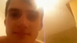 hot brunette gives her boyfriend  a whipped cream blowjob