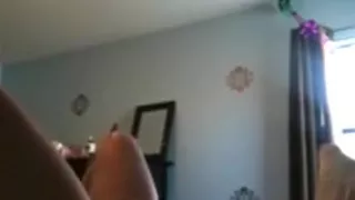 hot girl makes a masturbation sextape for her boyfriend  on her bed