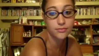 Hot glassed american girl gets upskirt missionary fucked on the bed