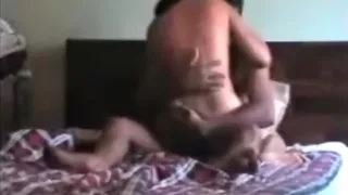 indian girl has oral, cowgirl, missionary and doggystyle sex with her boyfriend  on the bed.