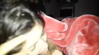 Latina girl keeps complaining about being recorded during this blowjob