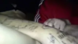 Latina masturbates with a dildo on a party in front of her friends