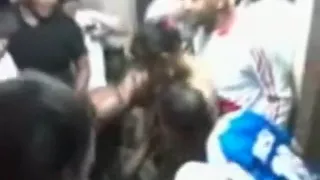 Latina slut has sex with random guys in public