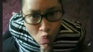 Nerdy fat asian girl sucks her black bf's cock' compilation