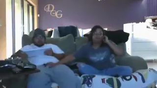 Nerdy fat girl sucks cock and gets doggystyle fucked on the sofa