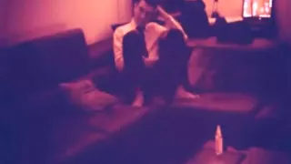 office worker fucks his girlfriend  on the sofa after a hard day of work