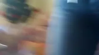 Old man gets a blowjob from a young streetslut on the sofa