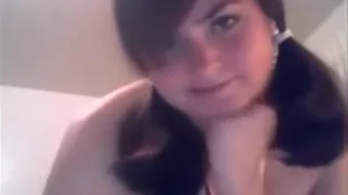 pigtailed girl has cybersex with her boyfriend 