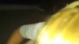 Ponytailed blonde sucks him hard, gets doggystyle fucked and moans 'fuck yeah' !!!