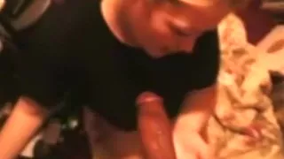 ponytailed blonde white girl has pov oral and doggystyle sex with ass cumshot with her black boyfriend 