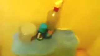 Ponytailed brunette latina pov blowjob and doggystyle sex with a facial cumshot in the bathroom