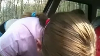 ponytailed girl sucks her boyfriend  in his cock and spits out the cum