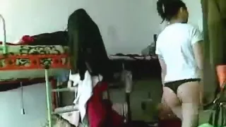 Ponytailed russian girl blows and dryhump rides her bf's cock pov in her bedroom