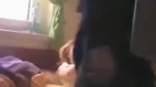 Redhead girl gets fingered and doggystyle fucked on her bed